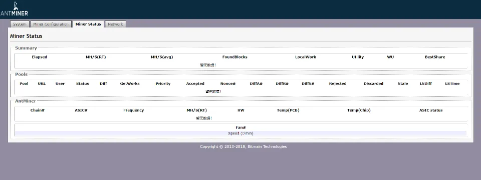 Bitmain Antminer E9 Hashrate Showing ZERO